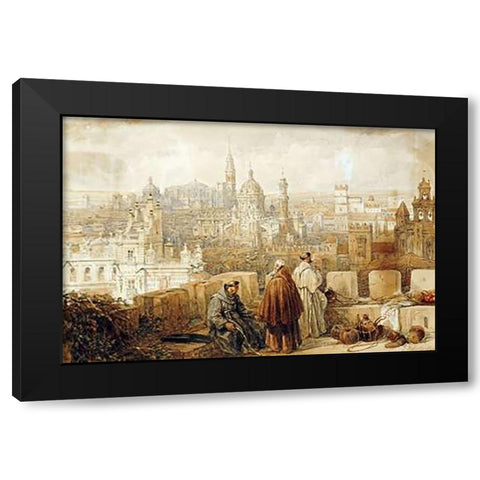 Xerex (Jerez) From The Ramparts Black Modern Wood Framed Art Print by Roberts, David