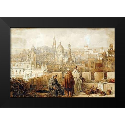 Xerex (Jerez) From The Ramparts Black Modern Wood Framed Art Print by Roberts, David