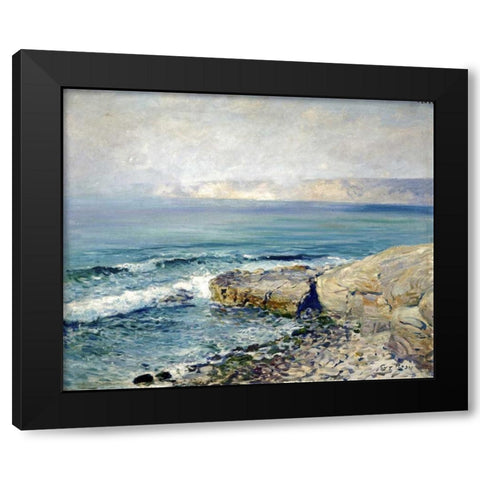 Incoming Fog, La Jolla Black Modern Wood Framed Art Print by Rose, Guy
