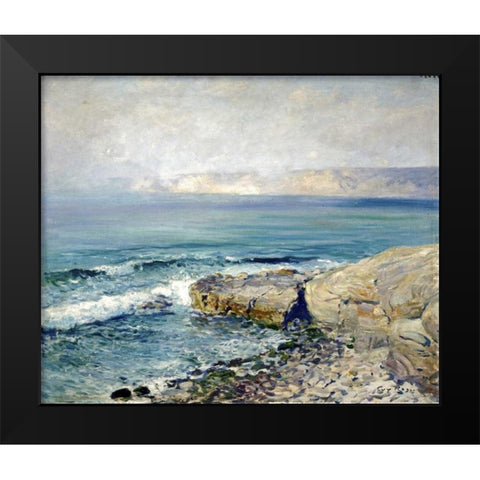 Incoming Fog, La Jolla Black Modern Wood Framed Art Print by Rose, Guy