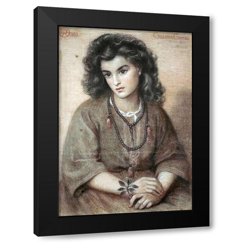 Calliope Coronio Black Modern Wood Framed Art Print by Charles Rossetti, Dante Gabriel