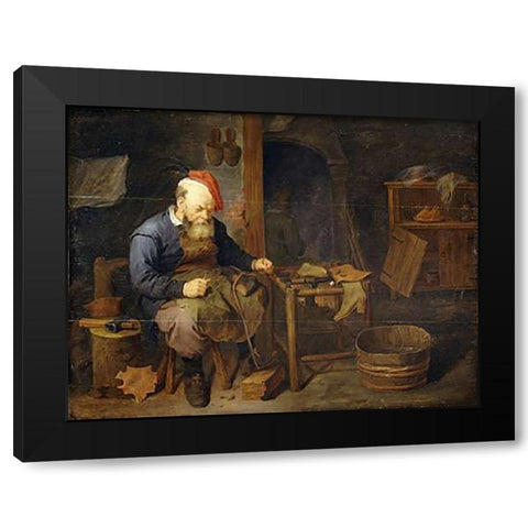 A Cobbler Black Modern Wood Framed Art Print by III, David