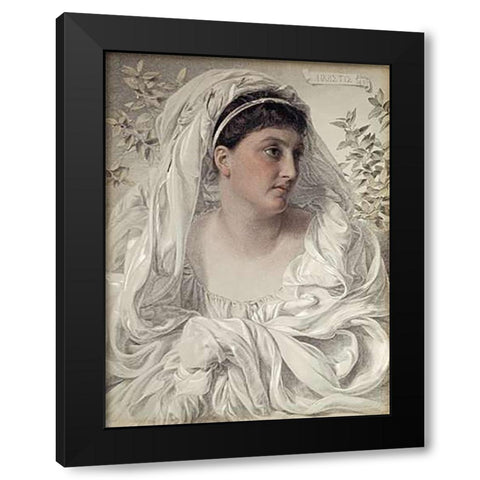 Alcestis: a Portrait of Lady Donaldson Black Modern Wood Framed Art Print by Sandys, Anthony Frederick August