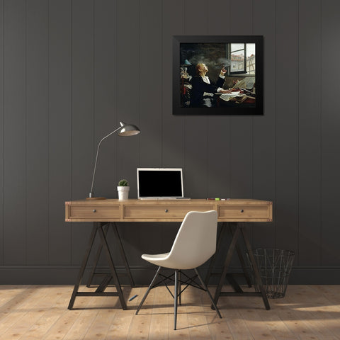 Weltverloren Black Modern Wood Framed Art Print by Scheel, Ernst