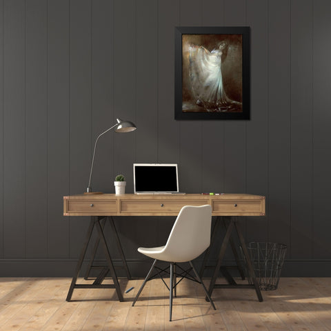 Die Tanzerin Black Modern Wood Framed Art Print by Scherer, Jan Baptist