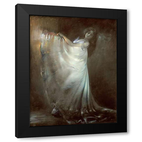 Die Tanzerin Black Modern Wood Framed Art Print by Scherer, Jan Baptist