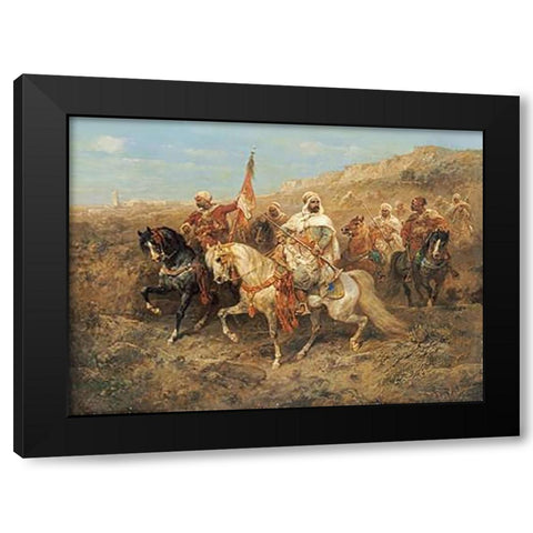 A Regal Procession Black Modern Wood Framed Art Print with Double Matting by SMuseumeyer, Adolph