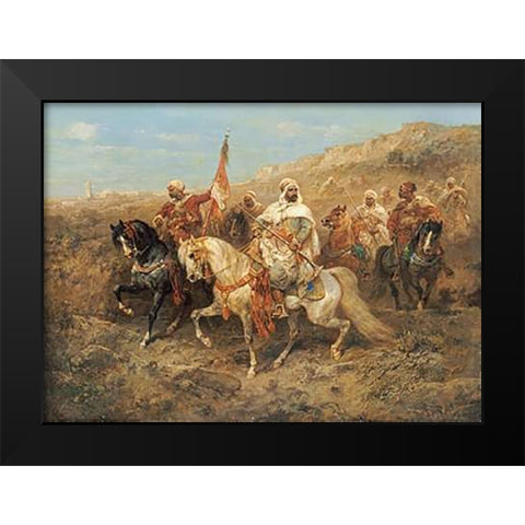 A Regal Procession Black Modern Wood Framed Art Print by SMuseumeyer, Adolph