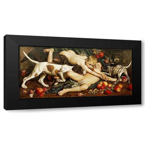The Centre of Attention Black Modern Wood Framed Art Print by Schwarzschild, Alfred