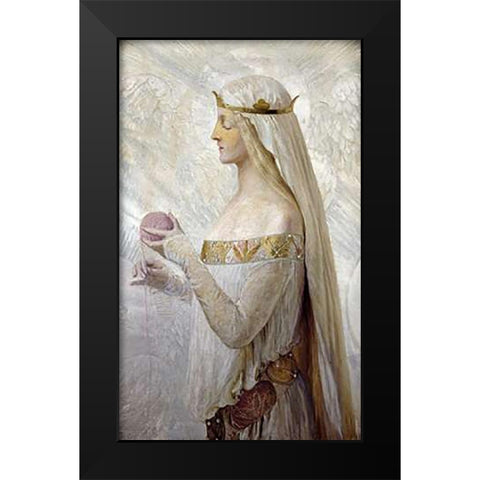 Fair Rosamund Black Modern Wood Framed Art Print by Sidney, Herbert