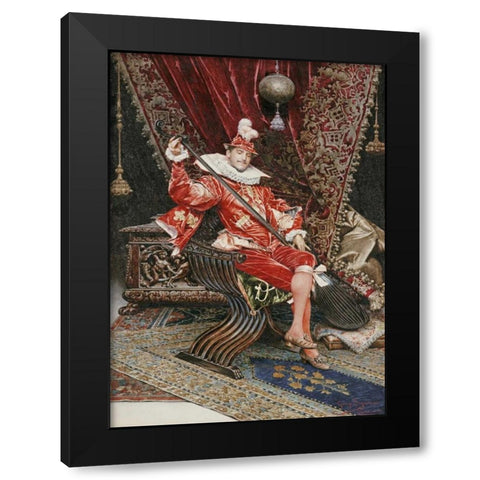 Madrigale Black Modern Wood Framed Art Print by Signorini, Giuseppe