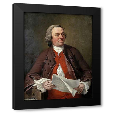 Portrait of a Musician Black Modern Wood Framed Art Print with Double Matting by Soldi, Andrea