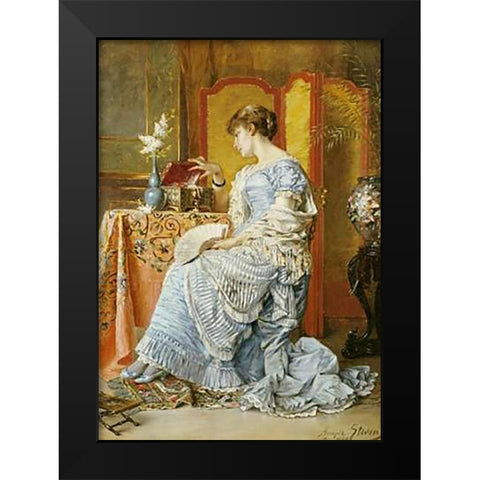 Indecision Black Modern Wood Framed Art Print by Stevens, Agapit
