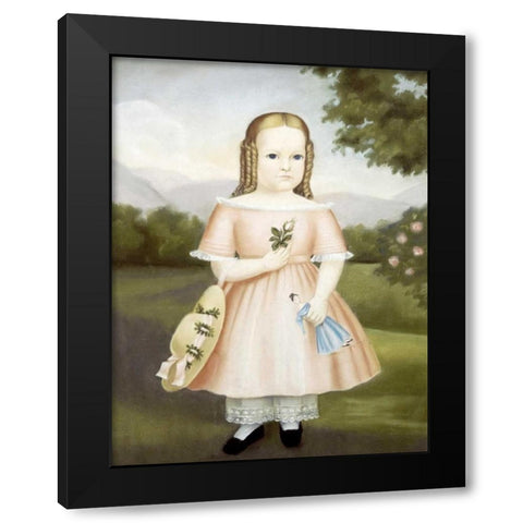 Portrait of a Girl Black Modern Wood Framed Art Print with Double Matting by Stock, Joseph Whiting