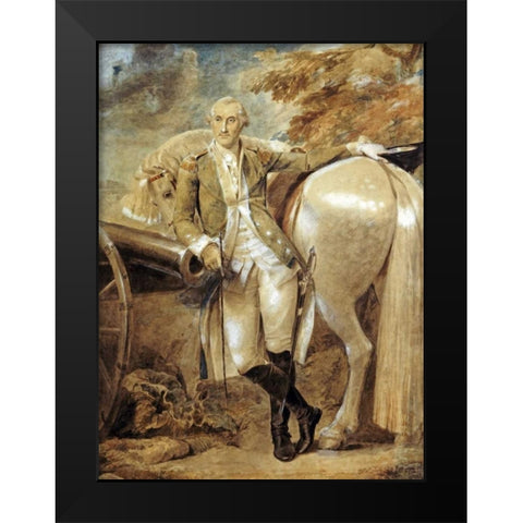 General Nathaniel Green Black Modern Wood Framed Art Print by Stothard, Thomas