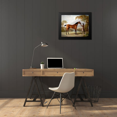 Tristram Shandy Black Modern Wood Framed Art Print by Stubbs, George