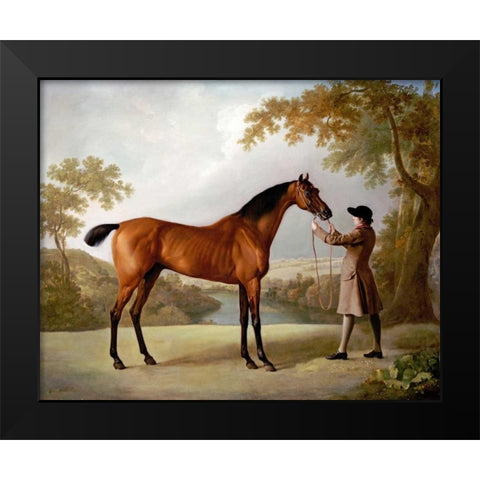 Tristram Shandy Black Modern Wood Framed Art Print by Stubbs, George