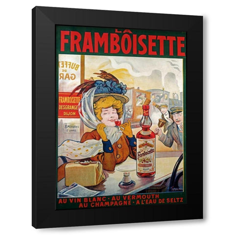 La Framboisette Black Modern Wood Framed Art Print with Double Matting by Tamagno, Francisco