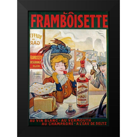 La Framboisette Black Modern Wood Framed Art Print by Tamagno, Francisco