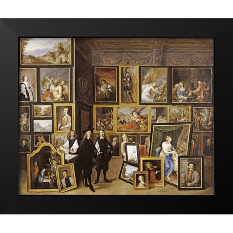 Archduke Leopold Wilhelm Black Modern Wood Framed Art Print by Teniers, David