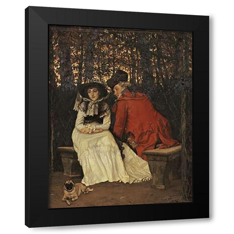 Unaccepted Black Modern Wood Framed Art Print with Double Matting by Tissot, James Jacques