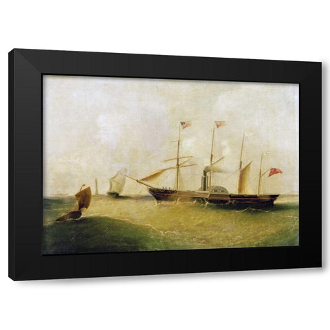 The Great Western Black Modern Wood Framed Art Print by Tudgay, I.