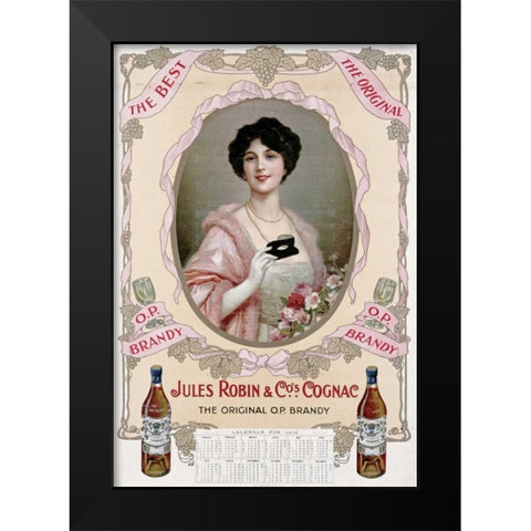Jules Robin and Cos., Cognac Black Modern Wood Framed Art Print by Unknown