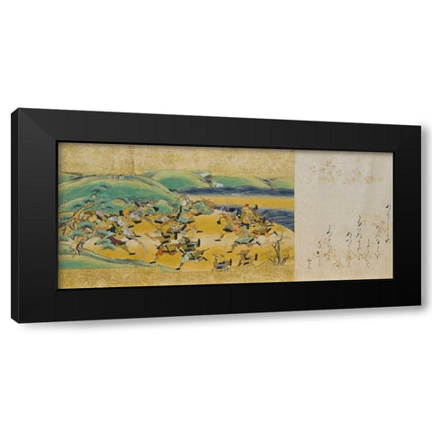 Story of Fowls and Rats Black Modern Wood Framed Art Print with Double Matting by Unknown