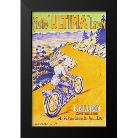 Moto Ultima Lyon Black Modern Wood Framed Art Print by Unknown