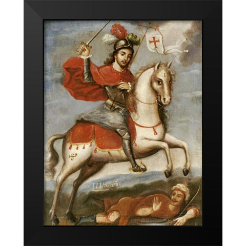 Santiago Matamoros Black Modern Wood Framed Art Print by Unknown