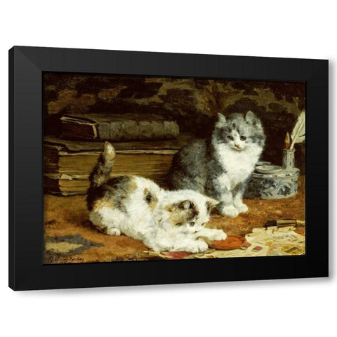 Signed and Sealed Black Modern Wood Framed Art Print by Van Den Eycken, Charles