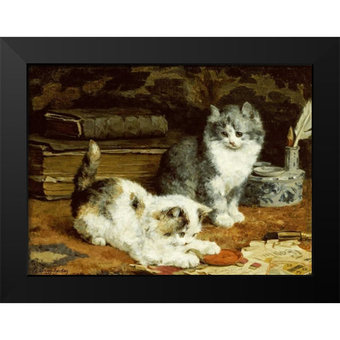 Signed and Sealed Black Modern Wood Framed Art Print by Van Den Eycken, Charles