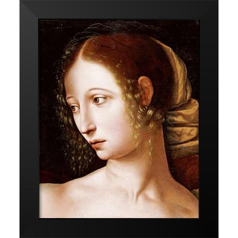Lucretia: a Fragment Black Modern Wood Framed Art Print by Van Hemessen, Jan Sanders