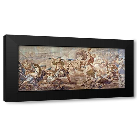 The Battle of Prestonpans Black Modern Wood Framed Art Print by Verbeocken, H.