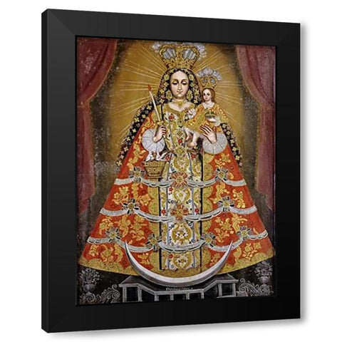 Nuestra Senora De La Concepcion Black Modern Wood Framed Art Print with Double Matting by Vidal, Domingo