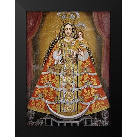 Nuestra Senora De La Concepcion Black Modern Wood Framed Art Print by Vidal, Domingo