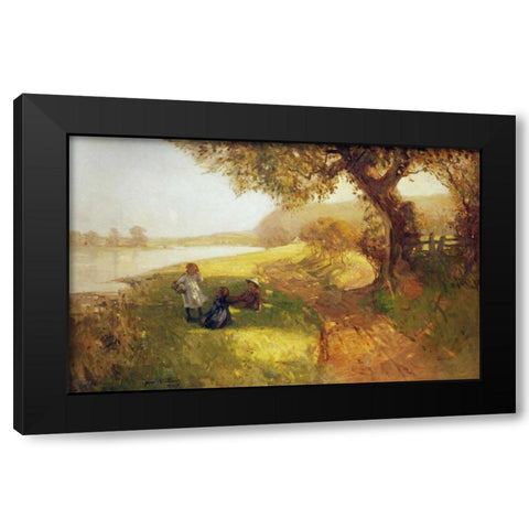 Summer Day Black Modern Wood Framed Art Print by Wallace, James