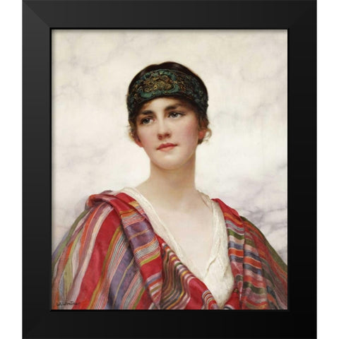 Cyrene Black Modern Wood Framed Art Print by Wontner, William Clarke