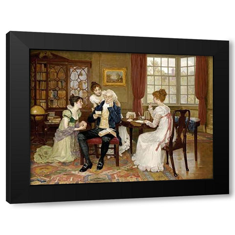 Taken By Storm Black Modern Wood Framed Art Print by Wood, Charles Haigh
