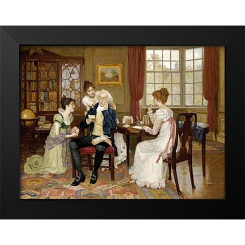 Taken By Storm Black Modern Wood Framed Art Print by Wood, Charles Haigh