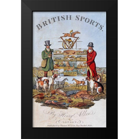 The National Sports of Great Britain Black Modern Wood Framed Art Print by Alken, Henry Thomas