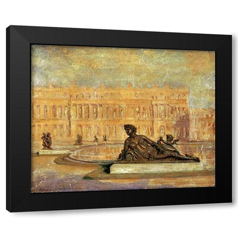 Le Parterre DEau Du Midi Versailles Black Modern Wood Framed Art Print with Double Matting by Altamura, Jean