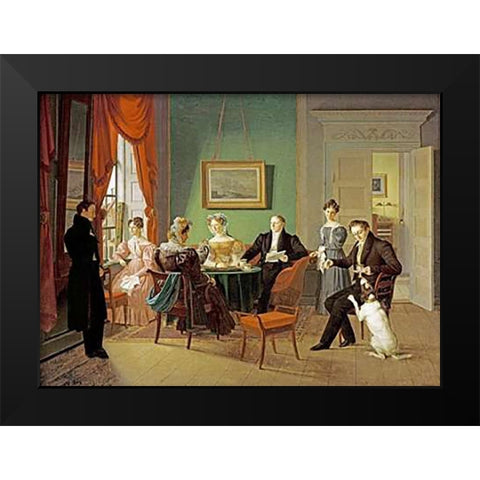 A Portrait of The SMuseumam Family Black Modern Wood Framed Art Print by Baerentzen, Emilius