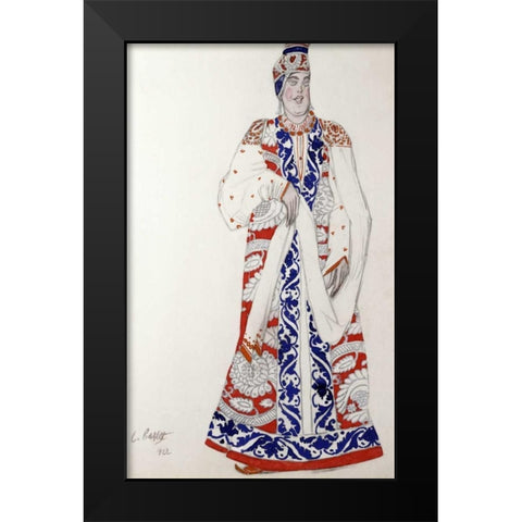 Costume Design For The Production Moskwa Black Modern Wood Framed Art Print by Bakst, Leon