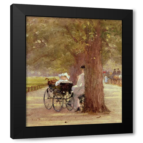 A Rest In The Row Black Modern Wood Framed Art Print with Double Matting by Bartom, Rose Maynard
