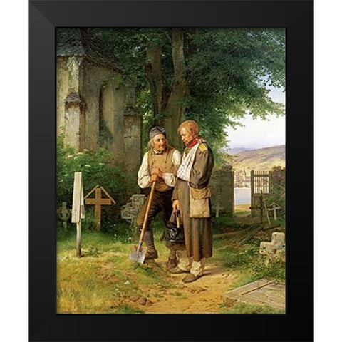 The Homecoming Black Modern Wood Framed Art Print by Becker, Jacob