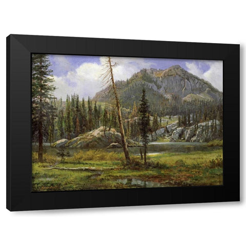 Sierra Nevada Mountains Black Modern Wood Framed Art Print with Double Matting by Bierstadt, Albert