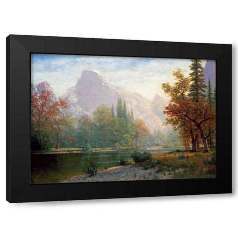Half Dome: Yosemite Black Modern Wood Framed Art Print by Bierstadt, Albert
