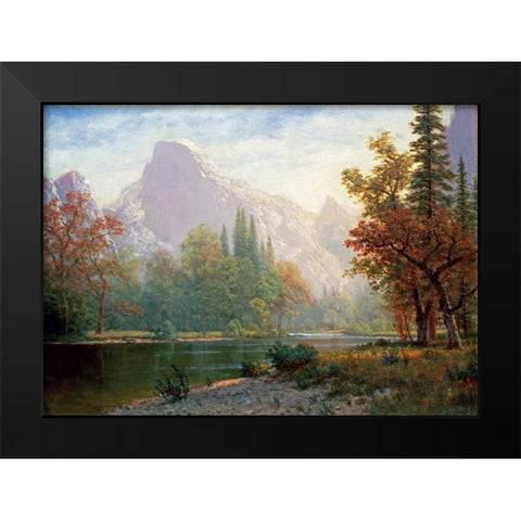 Half Dome: Yosemite Black Modern Wood Framed Art Print by Bierstadt, Albert