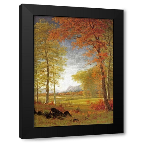 Autumn In America, Oneida County, New York Black Modern Wood Framed Art Print with Double Matting by Bierstadt, Albert